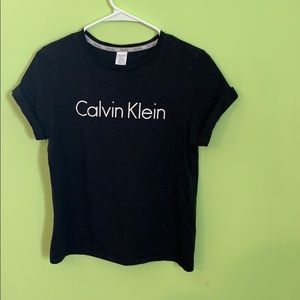 a black t-shirt